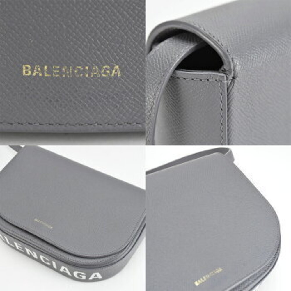 Balenciaga Ville Day Bag gray leather logo crossbody - Picture 8 of 9